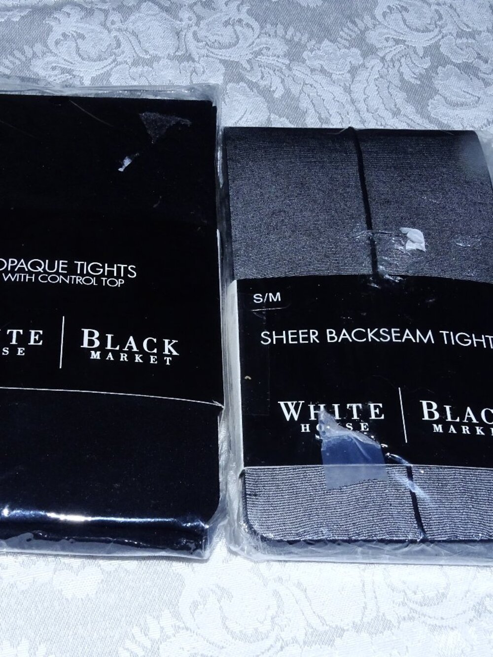 White House Black Market 2 pair of Tights Opaque and Sheer